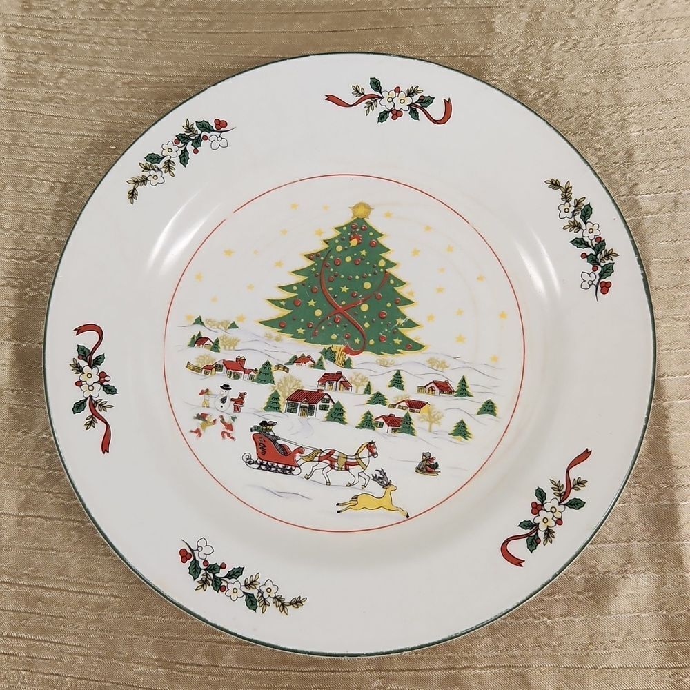 Panstone Christmas Salad Plate 7.5"